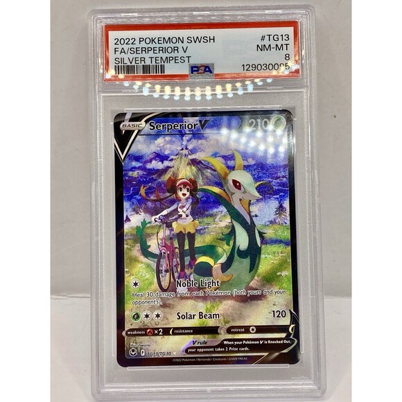 PSA 8 Serperior V TG13 Swsh: Sword & Shield Silver Tempest Trainer Gallery NM-MT - Picture 1 of 2